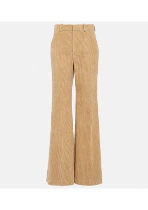 Chloé High-rise corduroy flared pants