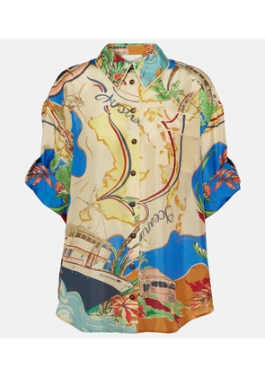 Zimmermann Alight printed silk shirt