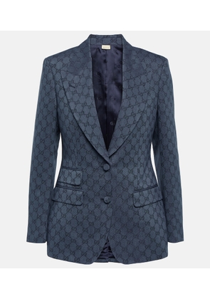 Gucci GG linen and cotton jacquard blazer