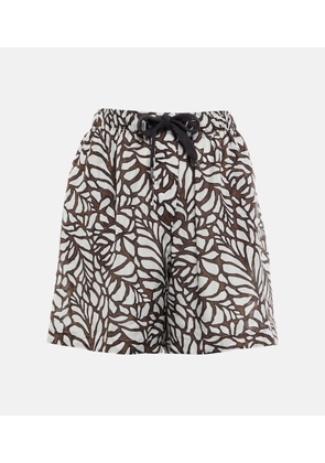 Brunello Cucinelli Printed silk shorts