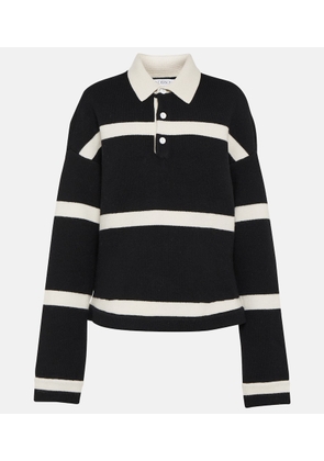 JW Anderson Striped wool-blend polo sweater