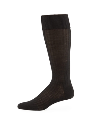 Men's Laburnum Over-the-Calf Ribbed Merino Wool Socks, Size M