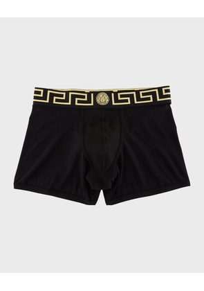 Greca Border Long Boxer Trunks