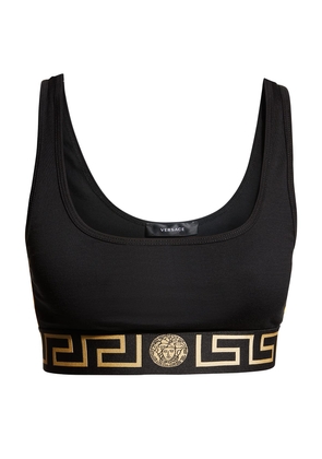 Greca Border Cotton Sports Bra