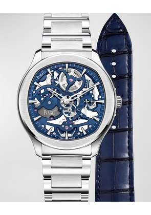 Polo 42mm Stainless Steel Blue Skeleton Watch