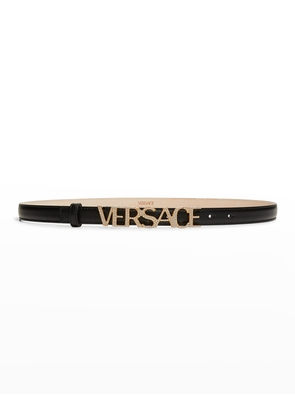 Logo-Embellished Skinny Belt