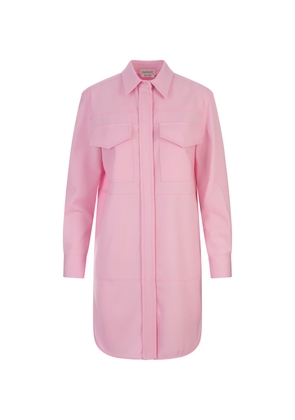 Alexander McQueen Pink Wool Mini Dress