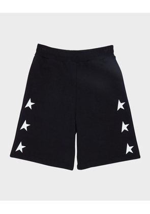 Boy's Star-Printed Wide Leg Shorts, Size 4-10