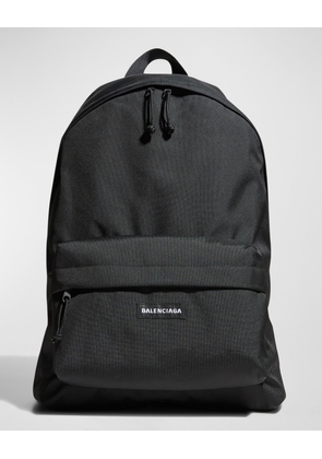 Men's Nylon-Canvas Logo Backpack