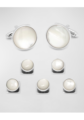 Men's Mother-of-Pearl Cuff Link 5-Stud Set