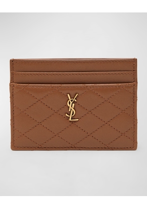 Gaby YSL Card Case in Quilted Leather