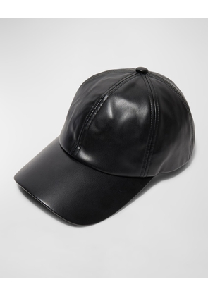 Faux Leather Baseball Cap