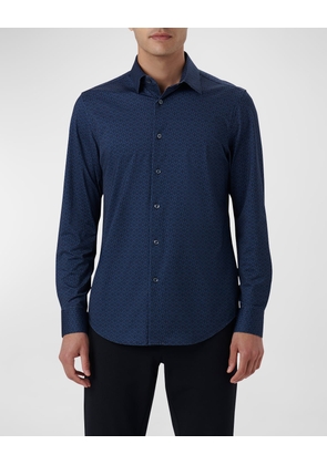 Men's James Ooohcotton Medallion-Print Sport Shirt