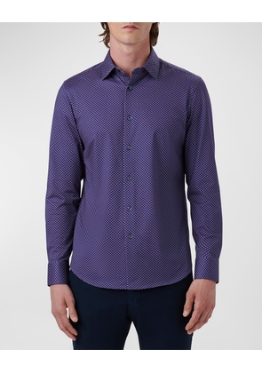 Men's James Ooohcotton Micro-Geometric Sport Shirt