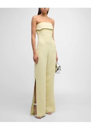 Kaye Strapless Foldover Straight-Leg Jumpsuit