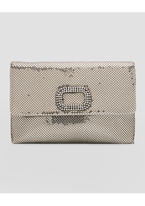 Audrey Crystal Buckle Clutch Bag