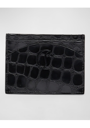 Loubi54 Card Holder in Alligator Embossed Leather