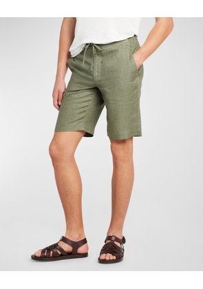 Men's Linen Drawstring Bermuda Shorts