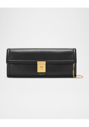 Paris Flap Leather Clutch Bag