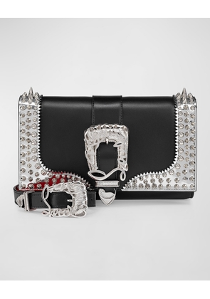 Giddy Paloma Buckle Spike Leather Clutch Bag