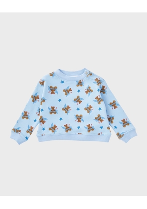 Boy's Angel Devil Teddy Bear Sweatshirt, Size Newborn-9M