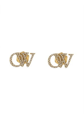 Off-White Embellished Stud Earrings