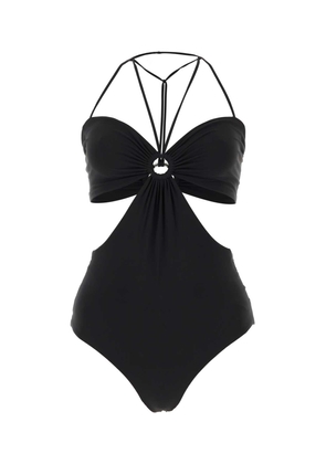 Nensi Dojaka Black Stretch Polyester Swimsuit