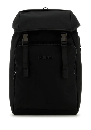 Dsquared2 Black Nylon Urban Backpack