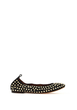 studded ballet flats - 36 Black