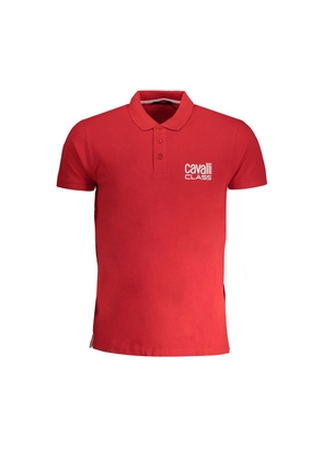 Red Cotton Polo Shirt - M