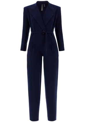 Norma Kamali double-breasted straight leg jumpsuit - M Blue