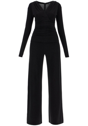 Norma Kamali jumpsuit with ruch - M Black