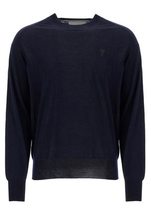 lightweight wool raglan pullover - L Blue