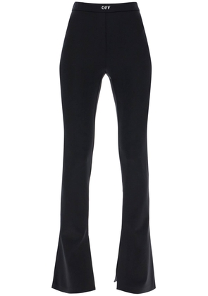 flared leggings with - 38 Black