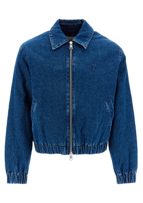 denim bomber jacket for - L Blue