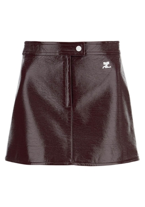 Courreges vinyl effect mini skirt - 36 Pink