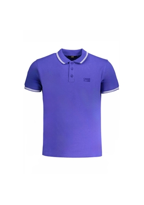 Blue Cotton Polo Shirt - M