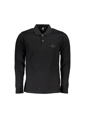 Black Cotton Polo Shirt - M