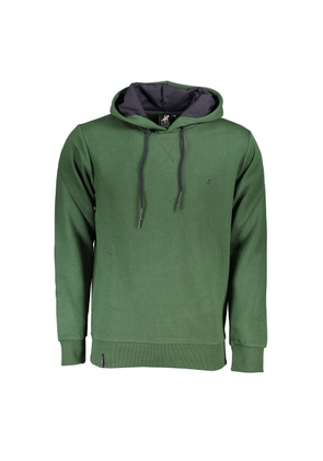 U.S. Grand Polo Elegant Green Hooded Sweatshirt with Embroidery - XL