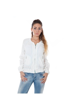 White Cotton Jackets & Coat - 42