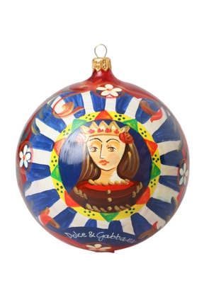 Multicolor Carretto Print Round Ornament Christmas Ball