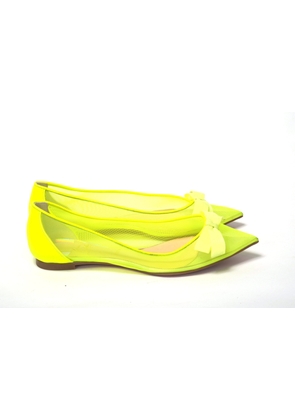 Christian Louboutin Fluro Yellow Flat Point Toe Shoe - EU35/US4.5