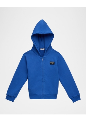 Boy's Etichetta Logo Plaque Hoodie, Size 12M-30M