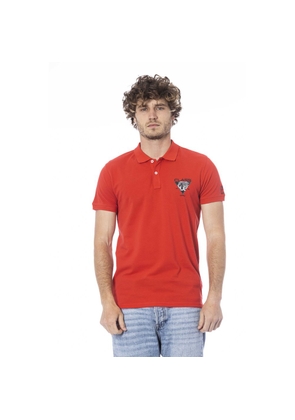 Red Cotton Polo Shirt - S