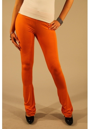 Patrizia Pepe Chic Orange Elastic Waist Leggings - One Size