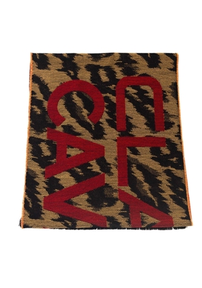 Cavalli Class Brown Wool Scarf