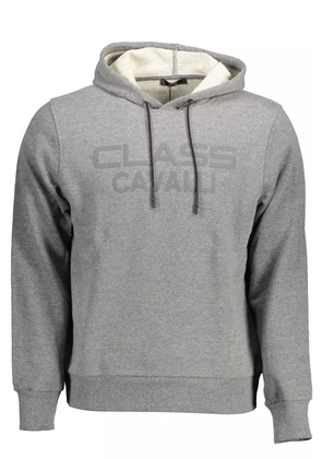 Cavalli Class Gray Cotton Sweater - L