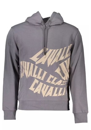 Cavalli Class Gray Cotton Sweater - S