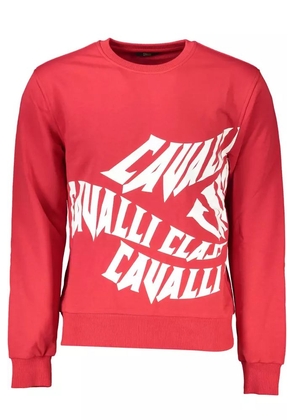 Cavalli Class Pink Cotton Sweater - S