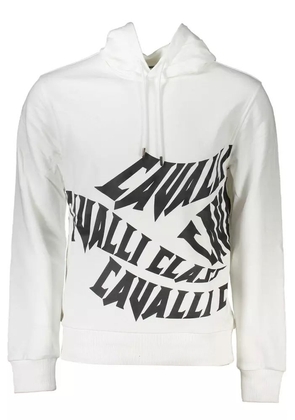 Cavalli Class White Cotton Sweater - M